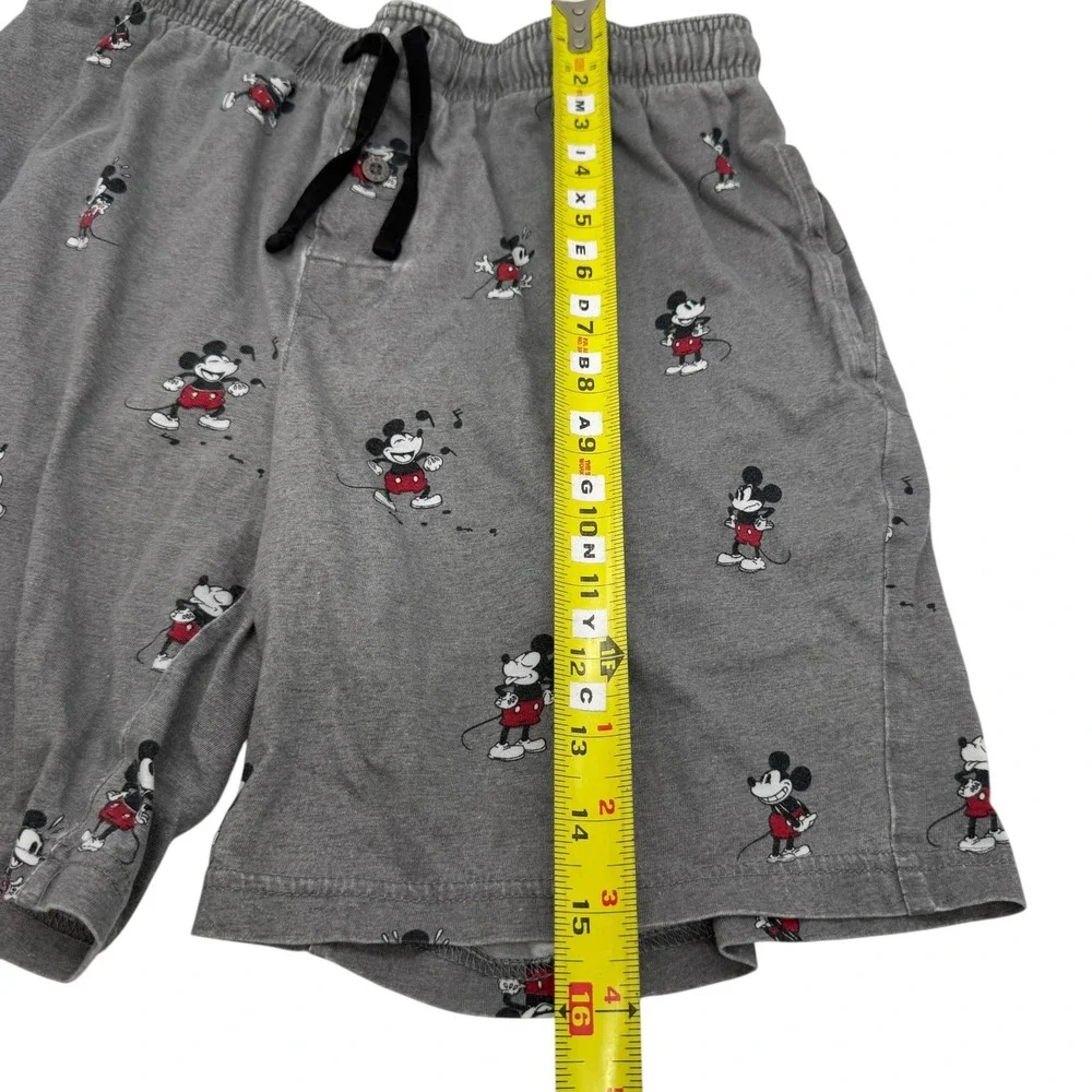 Disney Mickey‎ Mouse Lounge Shorts Gray All Over Print Sleepwear Youth Medium